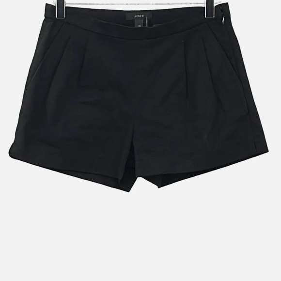J. Crew Pleated Cotton Short in Black - NEW - Size 00 - Picture 1 of 8